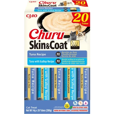 Afbeelding van INABA Churu kat Skin &amp; Coat Multipack Tonijn 20 stuks