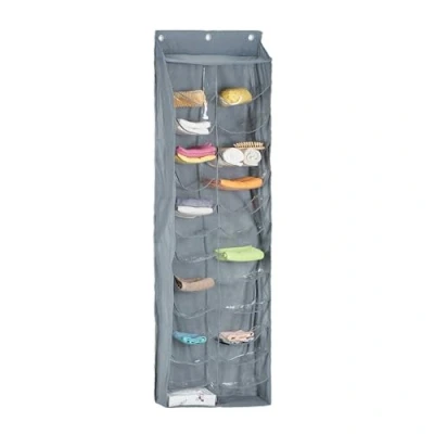Afbeelding van Relaxdays deur organizer 26 vakken hangende opberger wandorganizer badkamer grijs