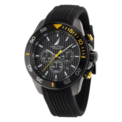 Afbeelding van Nautica One Chronograaf, Heren, Maat: Size, Black