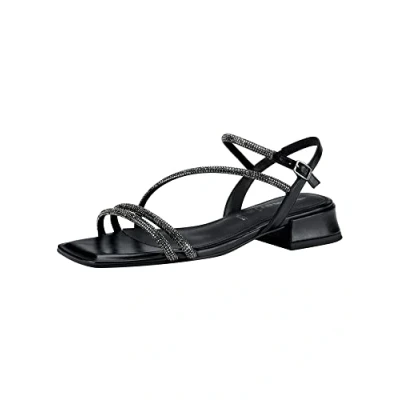 Afbeelding van Tamaris Sandalen, Dames, Maat: 36, Black metallic Textiel/ synthetisch