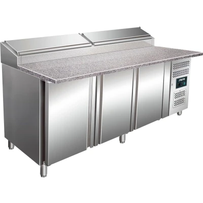 Afbeelding van Pizza koelwerkbank SH2000 3 deurs 60x40cm 11/3GN (H)108/114x(B)200x(D)85