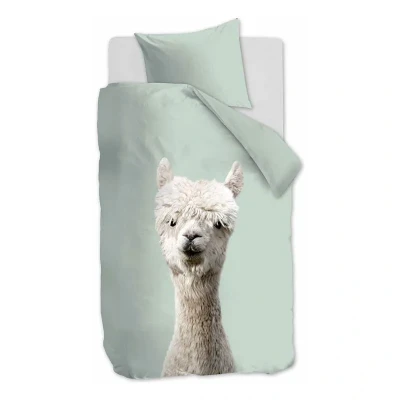 Afbeelding van Ambiante Alpaca Dekbedovertrek Eenpersoons 140x200/220 cm Groen