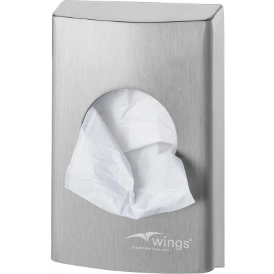 Afbeelding van Wings Hygiënezakjes Dispens RVS