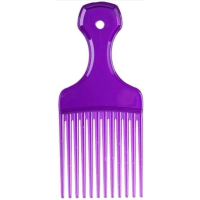 Afbeelding van Go Gadget Afro Haar Krullend Unisex Vork Kam Styling Tool Brede Tanden Paars