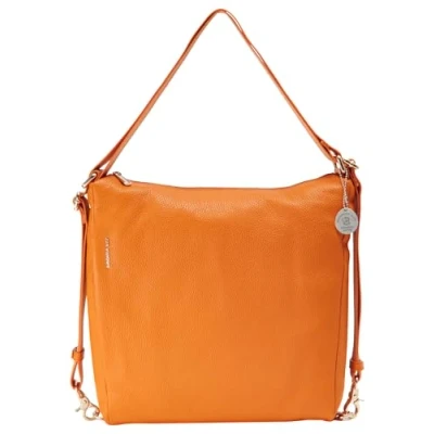 Afbeelding van MANDARINA DUCK Leren Schoudertas Mellow Leather Crossover Bag Marmalade Oranje