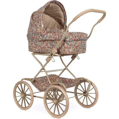 Afbeelding van Konges Sløjd Poppenwagen/Doll Pram Vintage Opvouwbaar Rosier Rouge