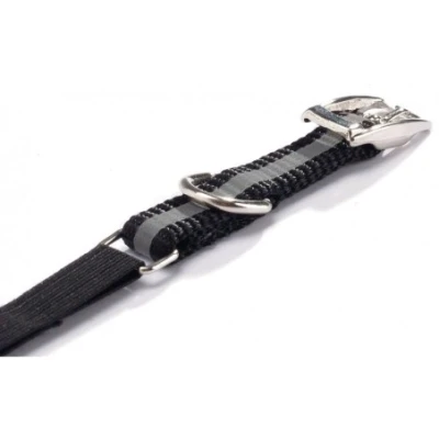 Afbeelding van Bz kattenhalsband reflecterend nylon zwart 24 29x1cm