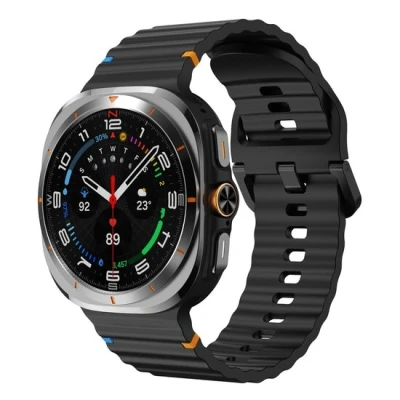 Afbeelding van Wave Sport Band Zwart Samsung Galaxy Watch Ultra 47mm