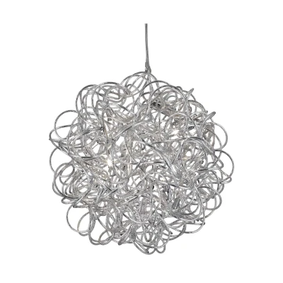 Afbeelding van Searchlight Scribble Hanglamp Ø 41 X 138 Cm 6 14W Halogeen Incl. Zilver