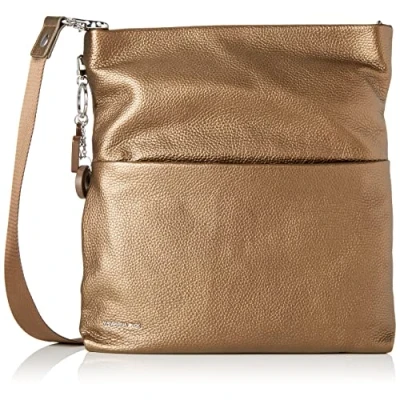 Afbeelding van MANDARINA DUCK Leren Schoudertas Mellow Lux Crossover Bag Bronzo Brons