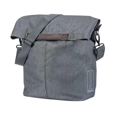 Image de Sacoche porte bagages vélo basil shopper bag gris imperméable 16l