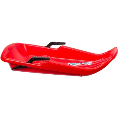 Afbeelding van Nijland Slee plastic met rem en trekkoord rood