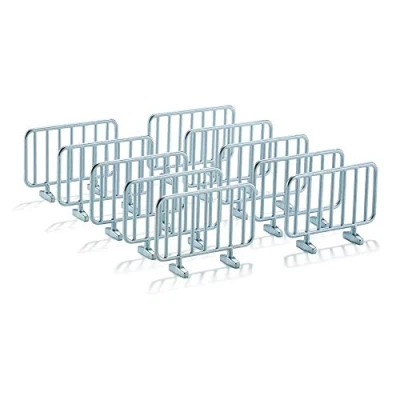 Image de siku 2464, Assortiment de Barrières, 1:32, Métal, Argent, 10 pièces