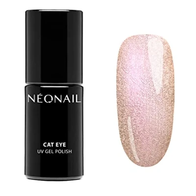 Afbeelding van NEONAIL Semi permanente nagellak, 7,2 ml, oranje, satijn, kwarts, kattenoog, gelnagellak, manicure, nail art, glitter