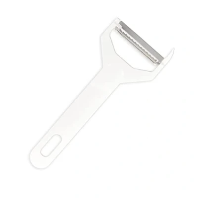 Afbeelding van Fackelmann 49014 julienne scheerapparaat, groentescheerapparaat, scheermes, kunststof, roestvrij staal, wit, 15,1 x 5,8 0,8 cm