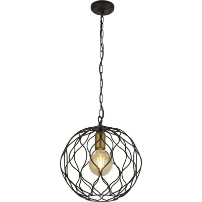 Afbeelding van Finesse hanglamp, zwart/goud, metaal, Ø31,5 cm, E27
