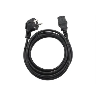 Image de Gembird PC 186 VDE 3M Câble d&#039;alimentation power CEE 7/7 (M) incliné pour IEC 60320 C13 droit 10 A 3 m moulé noir