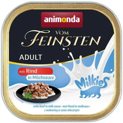 Afbeelding van Voordeelpakket animonda Vom Feinsten Adult Milkies in Saus 32x / 36x 100 g Rundvlees melksaus (32 x 100g)