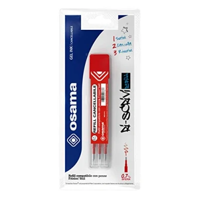 Afbeelding van Osama S.p.A. Riscrivi Refill Gel compatibel Frixion Set 3 stuks rood OW 240874