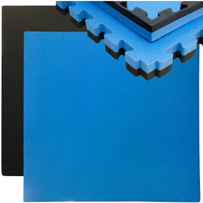 Afbeelding van 40mm dikke vloerbeschermingsmat 90x90cm trainingsmat 90x90cm, uitschuifbare fitnessmat