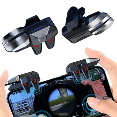 Afbeelding van Ozkak Mobiele gamepad L1R1 L2R2 Gaming Accessoires voor PUBG Call of Duty Compatibel met iPhone iOS Android Smartphone
