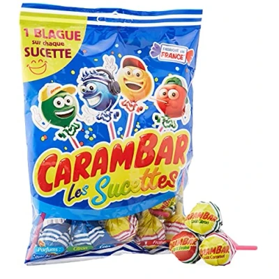 Image de Carambar Bonbon Sucettes Family, 156g