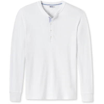 Afbeelding van Schiesser Henley Karlheinz Longsleeve, Heren, Maat: Large, Weiss