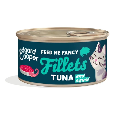 Afbeelding van Edgard&amp;Cooper Fillets 70 g Kattenvoer Tonijn&amp;Inktvis