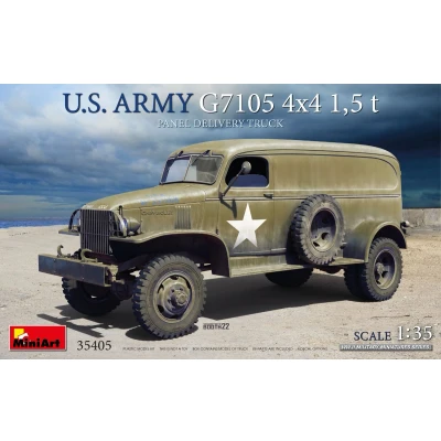 Afbeelding van 1:35 MiniArt 35405 U.S. Army G7105 4x4 1,5 t Panel Delivery Truck Plastic Modelbouwpakket