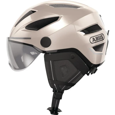 Afbeelding van ABUS Pedelec 2.0 ACE Fietshelm met achterlicht, vizier, motorkap, oorbescherming voor dames en heren, goud, S (51 55 cm)