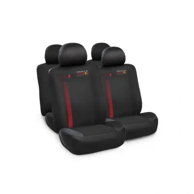 Afbeelding van Red Bull Oracle Universele stoelhoezenset Pro 6 delige set Zwart/Rood geschikt voor Side Airbags