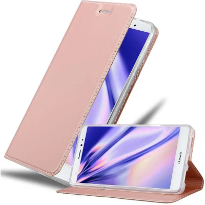 Afbeelding van Cadorabo Hoesje geschikt voor Huawei MATE S in CLASSY ROSE GOUD Beschermhoes met magnetische sluiting, standfunctie en kaartvakje Book Case Cover Etui