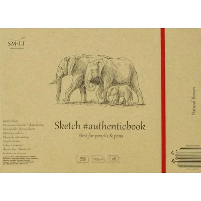 Afbeelding van SMLT Album Schetsen 24,5x17,6 cm 135gr 28 vel Bruin