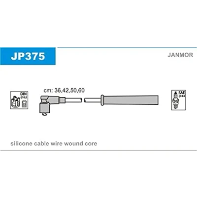 Afbeelding van JANMOR JP375 Bougiekabelset
