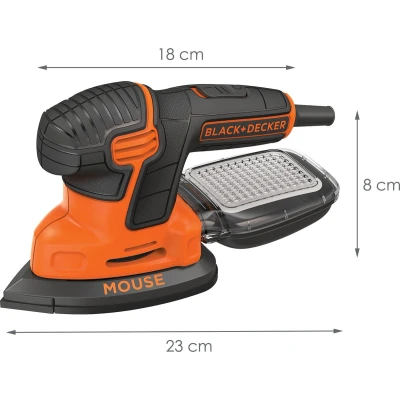 Afbeelding van BLACK+DECKER Mouse KA2000 Detailschuurmachine 110W incl. accessoires en softbag