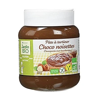 Afbeelding van Jardin BiO étic Glutenvrije hazelnootchocolade spread biologisch glutenvrij AB gecertificeerd 350 g pot
