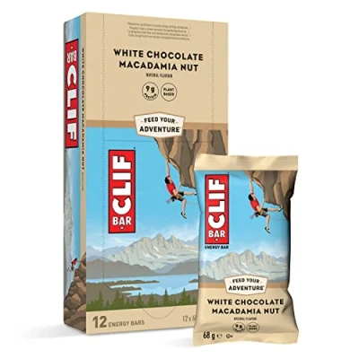 Image de CLIF Bar Lot de 12 barres énergétiques au chocolat blanc macadamia (12 x 68 g)