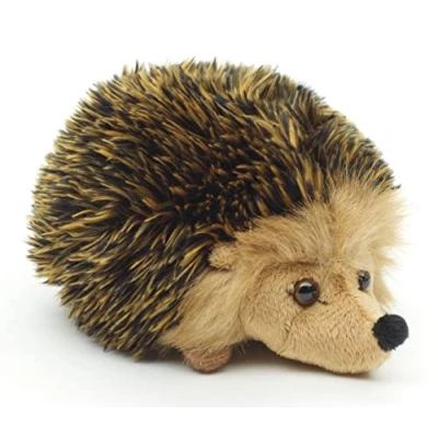 Afbeelding van Uni Toys Egel grijs/bruin 15 cm (lengte) bosdier pluche knuffeldier