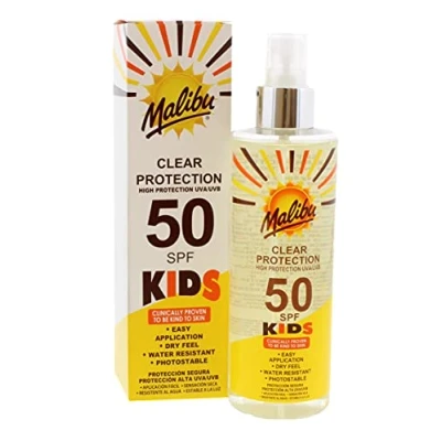 Afbeelding van Malibu Kids Clear Protection SPF50 Dětský opalovací sprej (L)