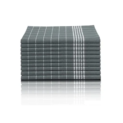 Afbeelding van Glart 48GI2 Set van 10 theedoeken, 50 x 70 cm, 100% katoen, Oeko Tex Standard 100, grijs, voorgewassen, voor keuken en servies