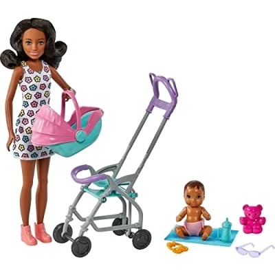 Afbeelding van Barbie Skipper Babysitter Speelset Verjaardag brunette