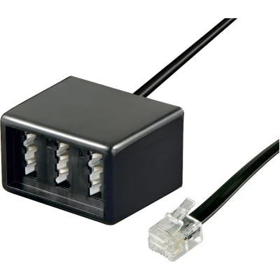 Afbeelding van Goobay TAE telefoon adapter stekker 3x N/F/N bus &gt; RJ11/RJ14 (6P4C)