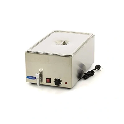 Afbeelding van Maxima Bain Marie Met Tapkraan incl. 1/1 GNSet Elektrisch RVS Professioneel Gastronormbakken Voedsel Warmhouden