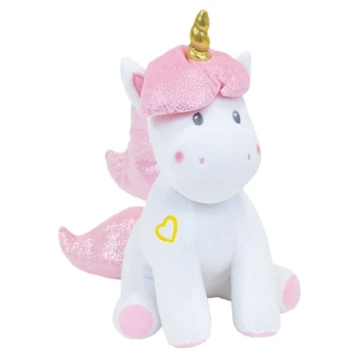Image de Jemini licorne peluche 30 cm fillettes blanc/rose