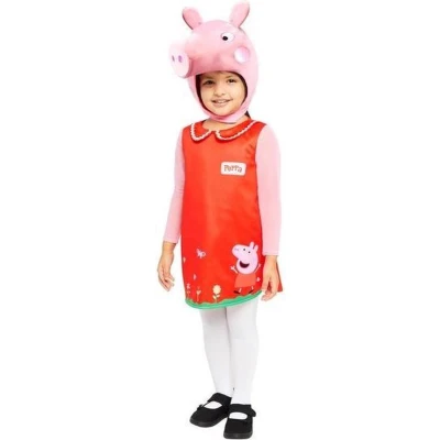 Afbeelding van Amscan Kostuum Peppa Pig Polyester Roze/rood 2 3 Jaar
