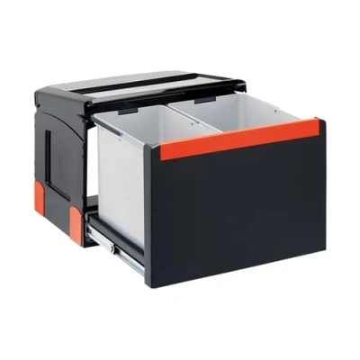 Afbeelding van FRANKE Cube 50 32L Rechthoekig Black Trash Can Cans (32 l, rechthoekig, zwart, 438 mm, 330 345 mm)