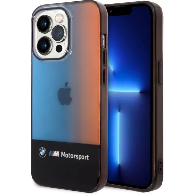 Afbeelding van BMW M Half Tricolor Back Case Apple iPhone 14 Pro Max (6.7&quot;) Zwart
