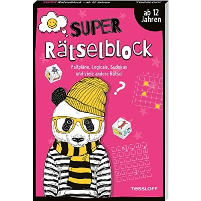 Afbeelding van Super Rätselblock ab 12 Jahren. Faltpläne, Logicals, Sudokus und viele andere Rätsel