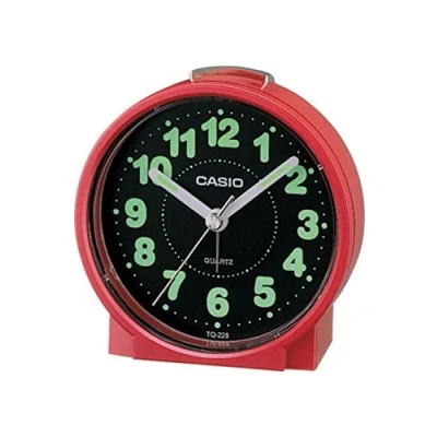 Afbeelding van Casio Wekker Rood met Zwart Wijzerplaat TQ 228 4