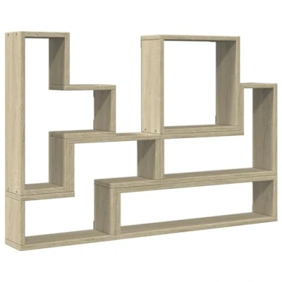 Afbeelding van vidaXL Wandschap 96x12x64 cm bewerkt hout sonoma eikenkleurig